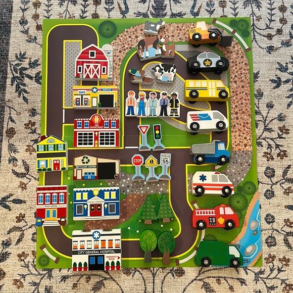 Melissa & Doug Toys Melissa Doug Wooden Town Play Set Poshmark